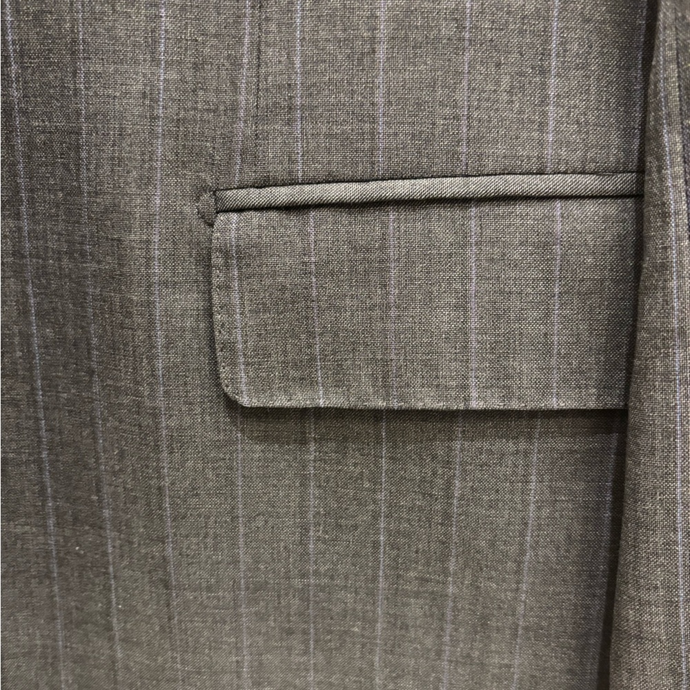 Isaia Charcoal Pinstripe Blazer - IT 50R - Picture 10 of 16